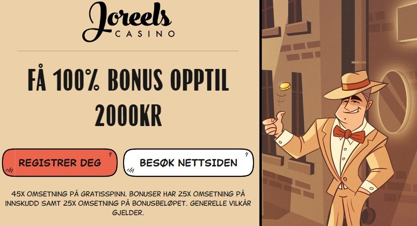 Joreels Velkomstbonus til nye spillere