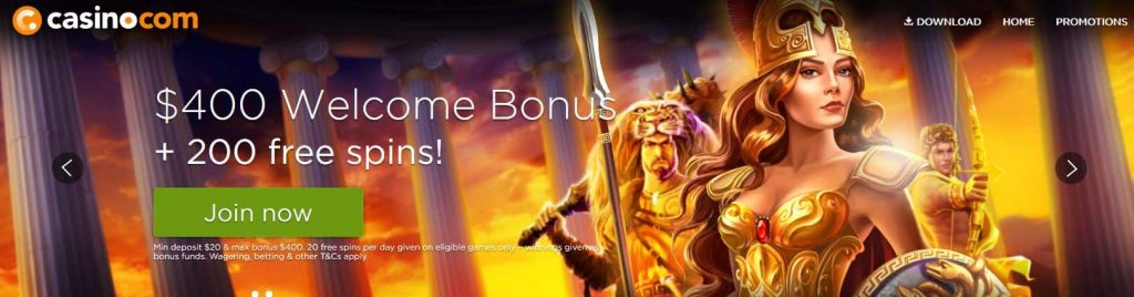 Casino.com velkomstbonus