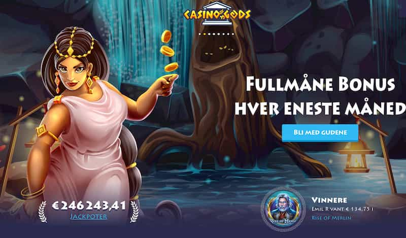 Få en Fullmåne Bonus hver måned med Casino Gods