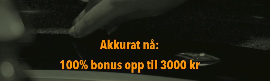 Codeta casino Velkomstbonus 100% bonus opptil 3000kr