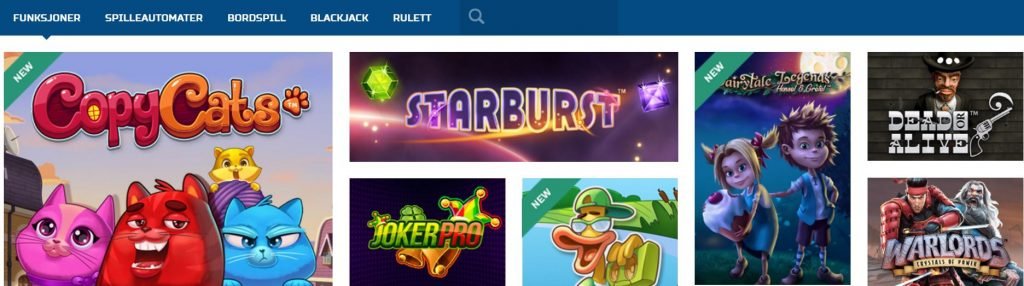 Mange ulike spill med Casino Wilds