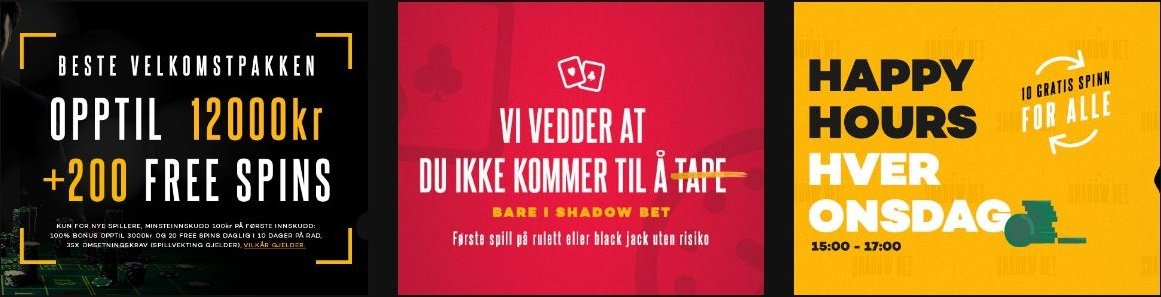 Få Shadow Bet Kampanjer nå