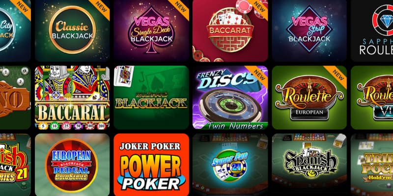 Spill rulett, blackjack, craps, baccarat og andre bordspill på Spin Million