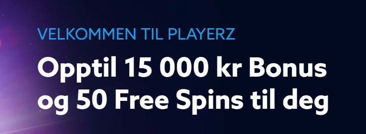 velkomstbonus hos playerz